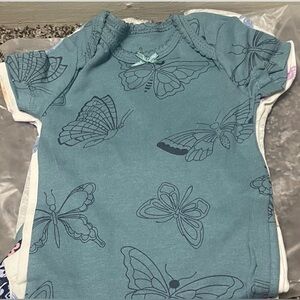 Butterfly Print Kids Shirt - Teal Carter's Baby Girl 9-MONTH-OLD 5piece Set